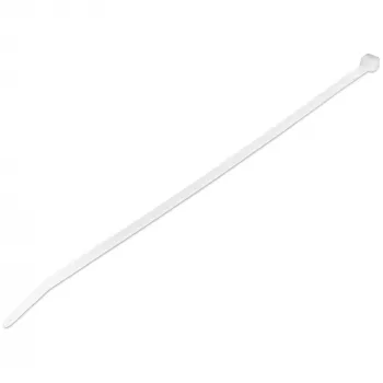 StarTech.com fascette da 10 pollici (25 cm) - larghe 1/8 pollici (4 mm), diametro fascio 2-5/8 pollici (68 mm), resistenza alla trazione 50 lb (22 kg), fascette in nylon autobloccanti con punta ricurva - 94V-2/UL listato, confezione da 100 - bianco