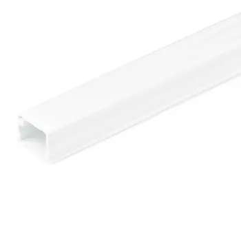 StarTech.com canale portacavi solido con nastro adesivo e coperchio, 3/4 pollici (19 mm) L x 1/2 pollici (13 mm) A - lunghezza 1,8 m, kit per il fissaggio di cavi di rete/alimentazione in PVC - sistema di canale portacavi a parete, UL listato