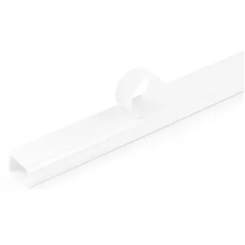 StarTech.com canale portacavi solido con nastro adesivo e coperchio, 3/4 pollici (19 mm) L x 1/2 pollici (13 mm) A - lunghezza 1,8 m, kit per il fissaggio di cavi di rete/alimentazione in PVC - sistema di canale portacavi a parete, UL listato