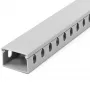 StarTech.com canale portacavi con fessure aperte e coperchio, 38 mm (1-1/2 pollici) L x 25 mm (1 pollice) A - lunghezza 2 m (6,5 piedi) - fessure 8 mm (1/4 pollice), canale portacavi a parete/nascondicavi di rete in PVC, max. 20 cavi, UL listato