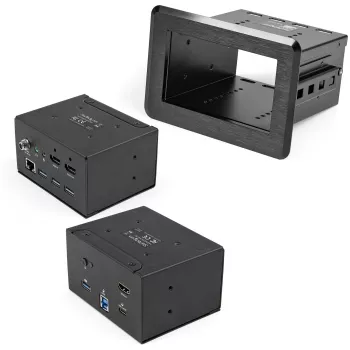 StarTech.com docking station per sale conferenze - dock universale per laptop - HDMI 4K, Power Delivery 60W, hub USB, GbE, audio - box di connettività da tavolo per spazi di collaborazione huddle/boardroom
