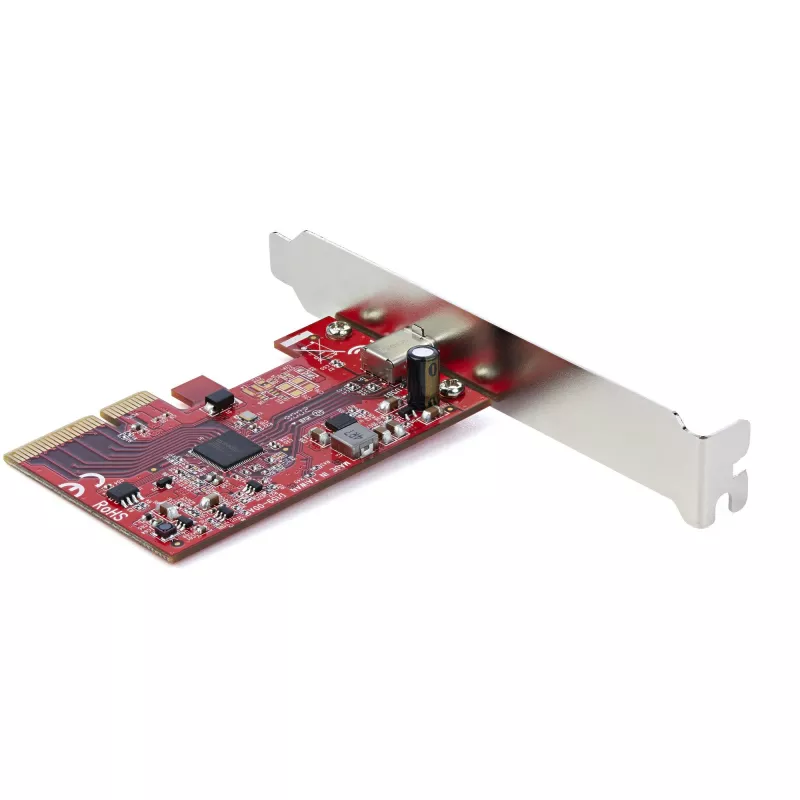 StarTech.com scheda PCIe USB 3.2 Gen 2x2 a 1 porta, scheda controller USB-C 20 Gbit/s SuperSpeed PCI Express 3.0 x4, scheda adattatore USB Type-C, solo dati, Windows/macOS/Linux, TAA