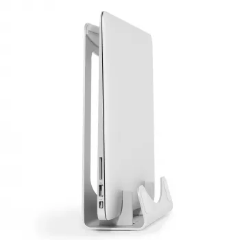 StarTech.com Supporto per laptop - supporto rialzato 2-in-1 per laptop o supporto verticale - ideale per Ultrabook e MacBook Pro/Air - supporto ergonomico angolato per notebook da scrivania - argento, alluminio