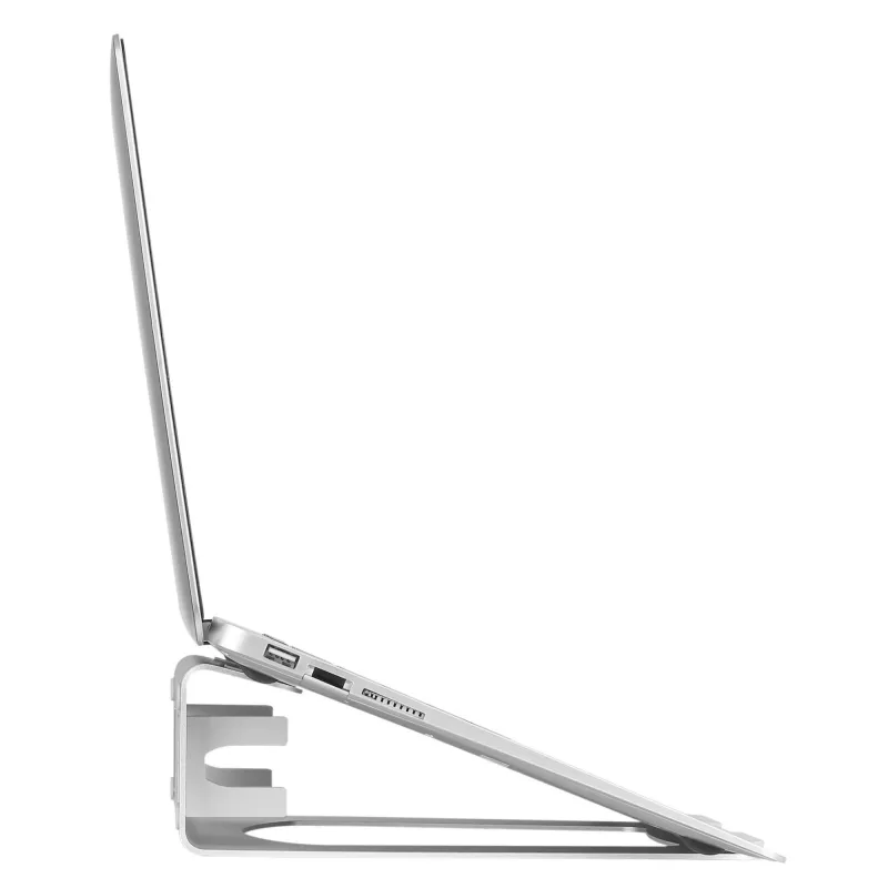StarTech.com Supporto per laptop - supporto rialzato 2-in-1 per laptop o supporto verticale - ideale per Ultrabook e MacBook Pro/Air - supporto ergonomico angolato per notebook da scrivania - argento, alluminio