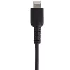 StarTech.com Cavo USB-A a Lightning nero robusto da 30 cm – cavo di ricarica/sincronizzazione USB Type-A a Lightning heavy-duty in fibra aramidica ruvida – certificato Apple MFi iPad/iPhone 12