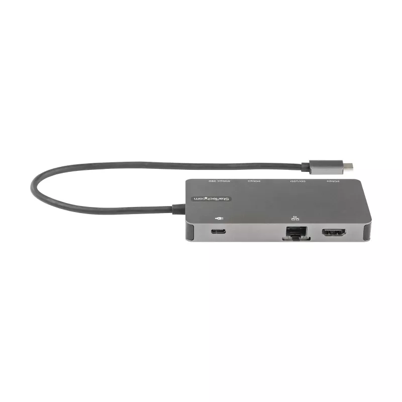 StarTech.com Adattatore multiporta USB-C – dock da viaggio HDMI 4K 30Hz o VGA – hub USB 3.0 5Gbps (porte USB-A/USB-C) – Power Delivery 100W – SD/Micro SD – GbE – cavo da 30 cm – mini dock USB-C