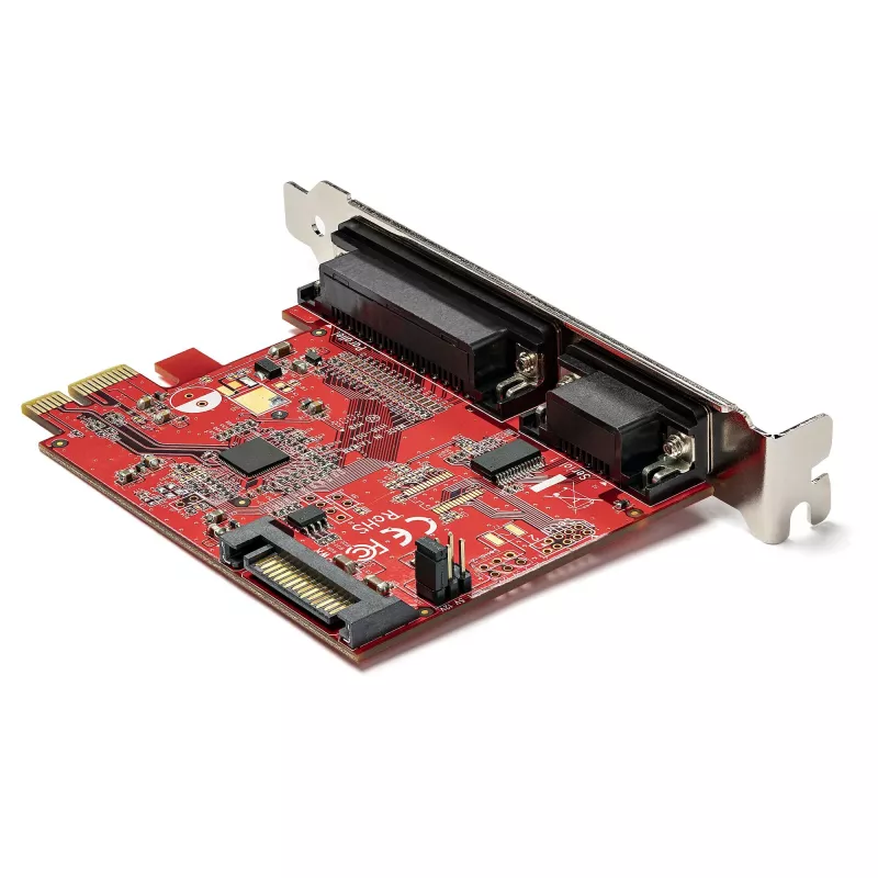 StarTech.com Scheda PCIe con porta seriale e parallela – scheda adattatore combo PCI-Express con 1 porta parallela DB25 e 1 porta seriale RS232 – scheda di espansione/controller – scheda PCIe per stampante
