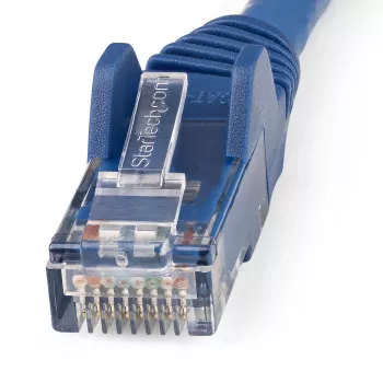 StarTech.com Cavo Ethernet CAT6 da 5 m - LSZH (Low Smoke Zero Halogen) - cavo patch di rete UTP 10 Gigabit 250MHz 100W PoE RJ45 10GbE, protezione del fermo con scarico della trazione - blu, CAT 6, verificato ETL, 24AWG