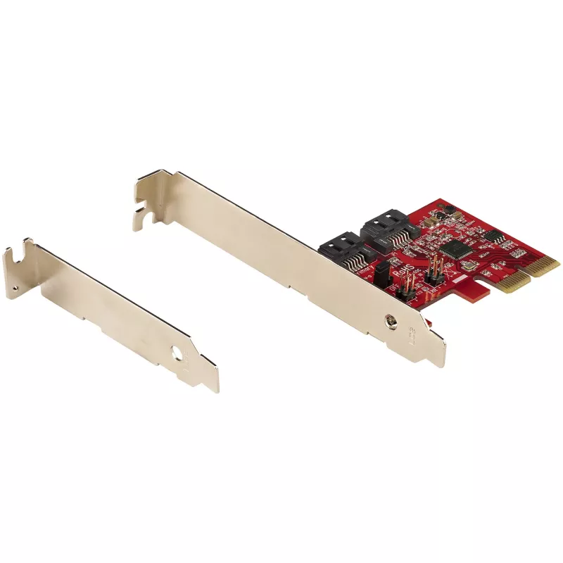 StarTech.com Scheda SATA PCIe - scheda di espansione PCIe SATA a 2 porte - 6Gbps - full/low profile - adattatore/controller da PCI Express a SATA - ASM1062R SATA RAID - convertitore da PCIe a SATA
