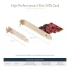 StarTech.com Scheda SATA PCIe - scheda di espansione PCIe SATA a 2 porte - 6Gbps - full/low profile - adattatore/controller da PCI Express a SATA - ASM1062R SATA RAID - convertitore da PCIe a SATA