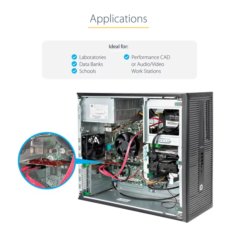 StarTech.com Scheda SATA PCIe - scheda di espansione PCIe SATA a 2 porte - 6Gbps - full/low profile - adattatore/controller da PCI Express a SATA - ASM1062R SATA RAID - convertitore da PCIe a SATA