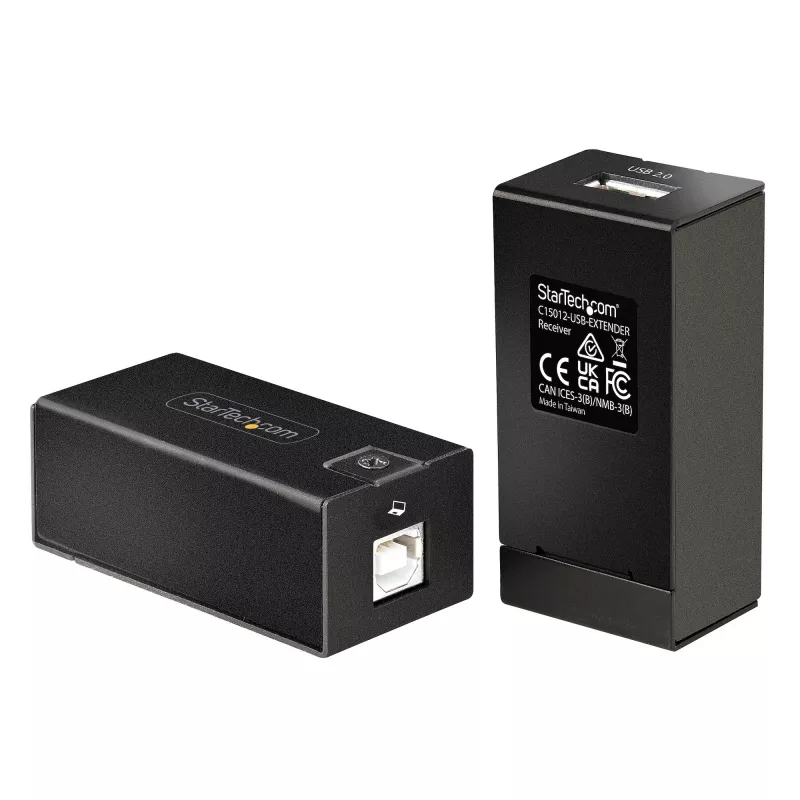 StarTech.com Extender USB 2.0 da 150 m (492 ft) su cavo Ethernet Cat5e/Cat6, extender USB alimentato esternamente via cavo RJ45/di rete, extender/adattatore USB su cavo Ethernet