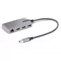 StarTech.com Hub USB a 3 porte con Ethernet - 3 porte USB-A - Gigabit Ethernet (RJ-45) - USB 3.0 5Gbit/s - bus-powered - cavo da 30 cm - adattatore hub USB portatile per laptop con GbE
