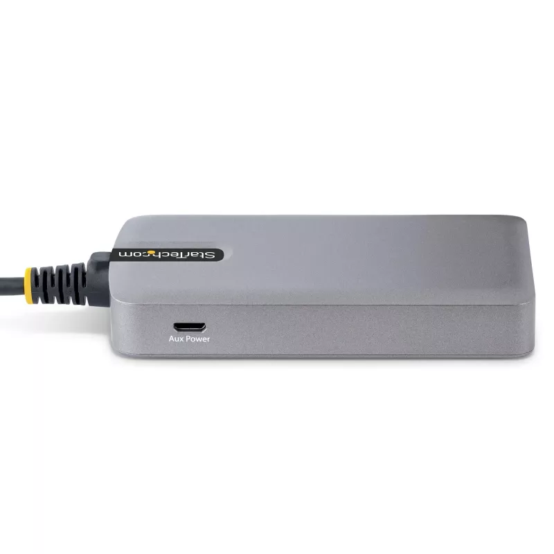 StarTech.com Hub USB a 3 porte con Ethernet - 3 porte USB-A - Gigabit Ethernet (RJ-45) - USB 3.0 5Gbit/s - bus-powered - cavo da 30 cm - adattatore hub USB portatile per laptop con GbE