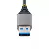 StarTech.com Hub USB a 3 porte con Ethernet - 3 porte USB-A - Gigabit Ethernet (RJ-45) - USB 3.0 5Gbit/s - bus-powered - cavo da 30 cm - adattatore hub USB portatile per laptop con GbE