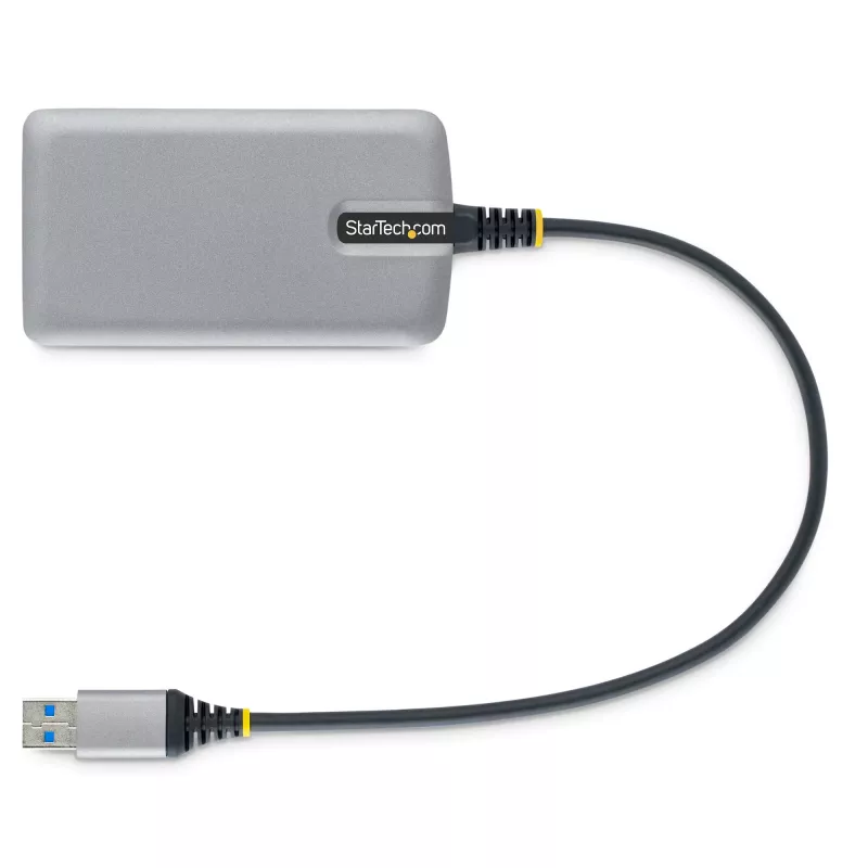 StarTech.com Hub USB a 3 porte con Ethernet - 3 porte USB-A - Gigabit Ethernet (RJ-45) - USB 3.0 5Gbit/s - bus-powered - cavo da 30 cm - adattatore hub USB portatile per laptop con GbE