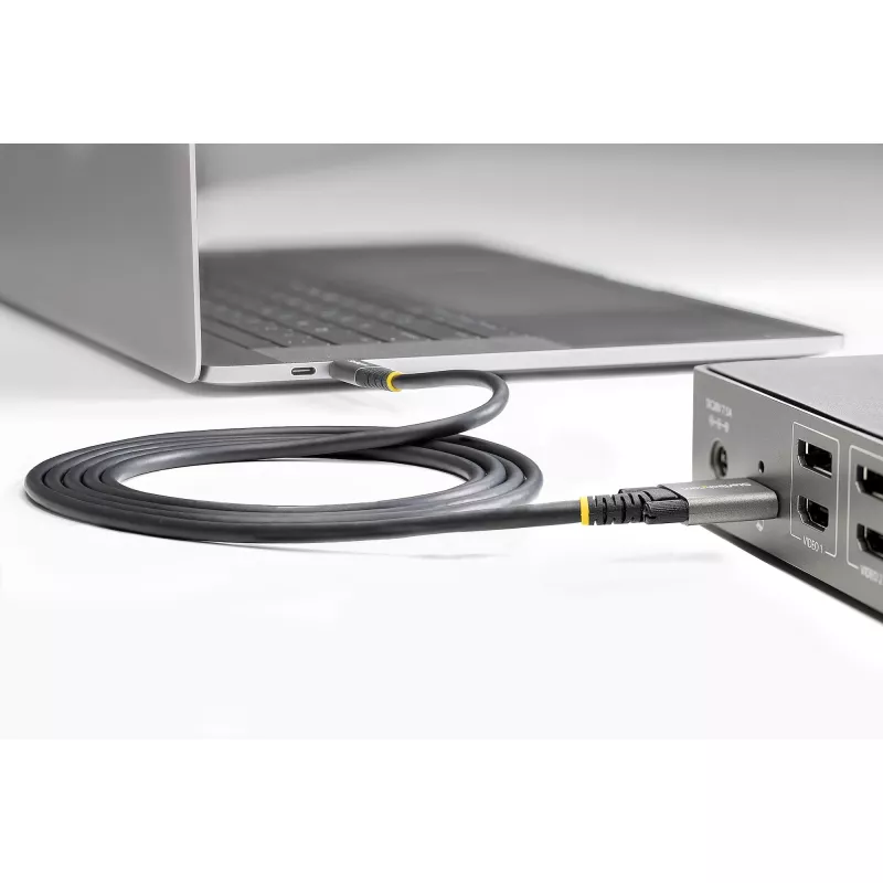 StarTech.com Cavo USB-C con blocco a vite laterale da 0,91 m 10 Gbit/s – cavo USB-C certificato USB-IF – cavo USB 3.1/3.2 Gen 2 Type-C – ricarica Power Delivery 100 W (5 A), DP Alt Mode – doppio blocco a vite – cavo USB-C ricarica/sincronizzazione