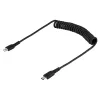 StarTech.com Cavo USB-C a Lightning da 1 m (3ft), certificato MFi, cavo di ricarica iPhone a spirale, nero, guaina TPE robusta in fibra aramidica, cavo Lightning a spirale resistente