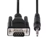 StarTech.com Cavo seriale DB9 a 3,5 mm da 1 m per la configurazione di dispositivi seriali, cavo da connettore maschio RS232 DB9 a 3,5 mm, utilizzato per la calibrazione di proiettori, digital signage e televisori tramite il connettore audio