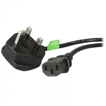 StarTech.com Cavo di alimentazione per computer UK da 0,9 m (3ft), BS 1363 a C13, 18AWG, 10A 250V, cavo di alimentazione di ricambio, cavo per apparecchi / cavo di alimentazione UK, cavo alimentatore PC, cavo alimentazione TV