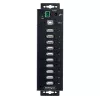 StarTech.com Hub USB 2.0 industriale a 10 porte, hub USB robusto con protezione ESD livello 4, montaggio DIN/a parete/da tavolo hub USB-A, espansione porte USB con connettori bloccabili, hub USB multiporta