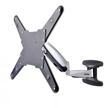 StarTech.com Supporto TV da parete VESA, supporto TV da parete full-motion regolabile per display da 23 a 55 pollici, supporto TV piatto supporta 30 kg, supporto TV estraibile/inclinabile/orientabile da parete