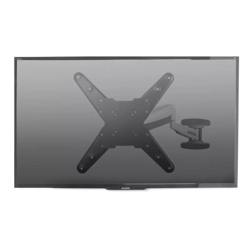 StarTech.com Supporto TV da parete VESA, supporto TV da parete full-motion regolabile per display da 23 a 55 pollici, supporto TV piatto supporta 30 kg, supporto TV estraibile/inclinabile/orientabile da parete