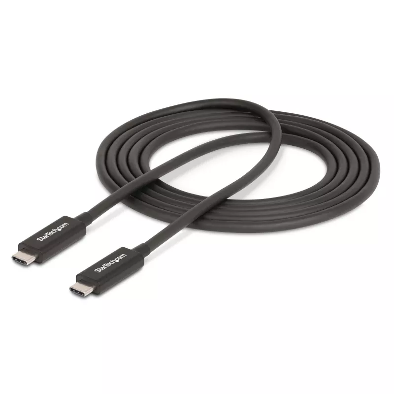 StarTech.com Cavo Thunderbolt 4 attivo da 2 m, 40 Gbit/s, Power Delivery 100W, video 4K/8K, cavo Thunderbolt certificato Intel – compatibile con USB4/Thunderbolt 4/USB 3.2/USB Type-C/DisplayPort/Thunderbolt 3