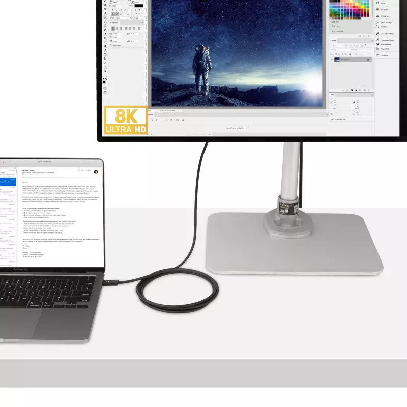 StarTech.com Cavo Thunderbolt 4 attivo da 2 m, 40 Gbit/s, Power Delivery 100W, video 4K/8K, cavo Thunderbolt certificato Intel – compatibile con USB4/Thunderbolt 4/USB 3.2/USB Type-C/DisplayPort/Thunderbolt 3