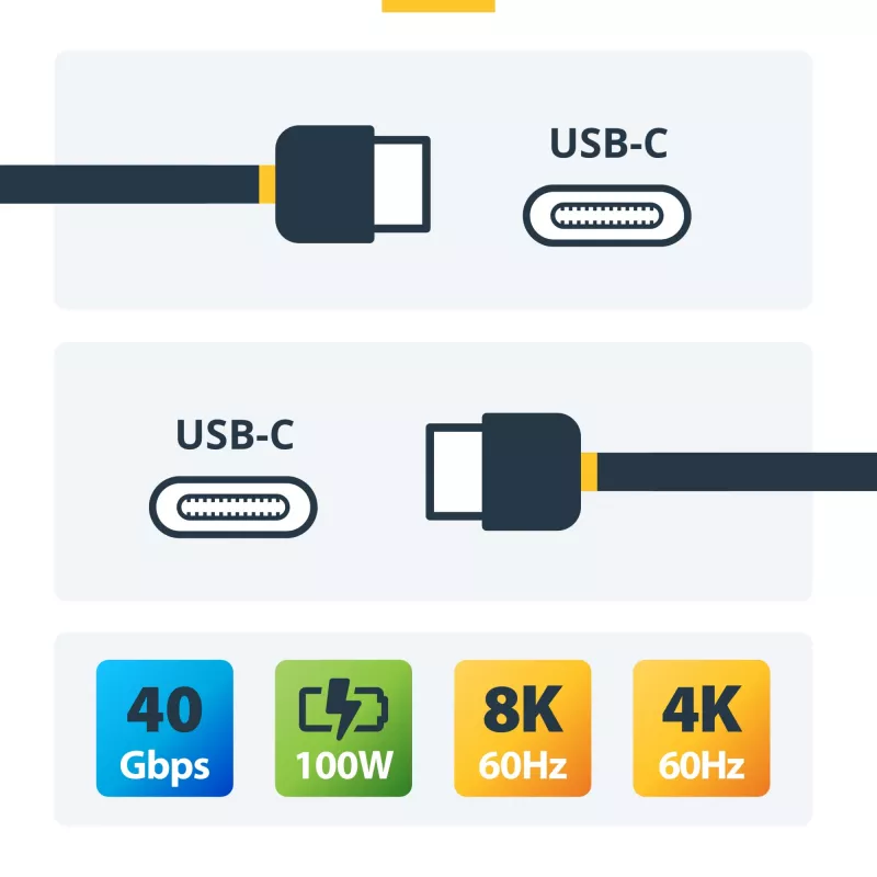 StarTech.com Cavo Thunderbolt 4 attivo da 2 m, 40 Gbit/s, Power Delivery 100W, video 4K/8K, cavo Thunderbolt certificato Intel – compatibile con USB4/Thunderbolt 4/USB 3.2/USB Type-C/DisplayPort/Thunderbolt 3