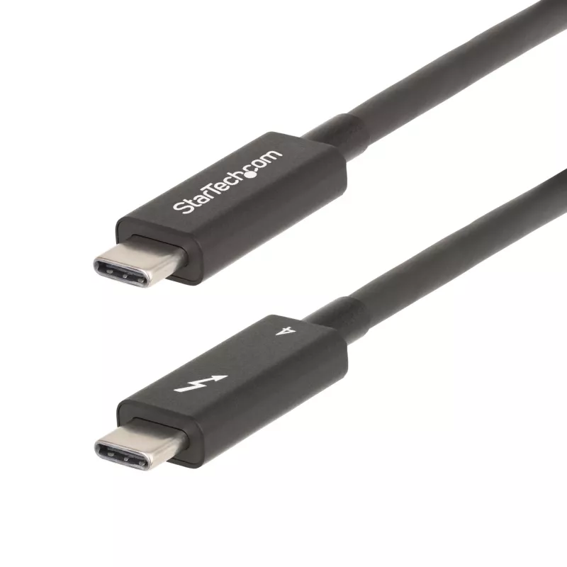 StarTech.com Cavo Thunderbolt 4 attivo da 2 m, 40 Gbit/s, Power Delivery 100W, video 4K/8K, cavo Thunderbolt certificato Intel – compatibile con USB4/Thunderbolt 4/USB 3.2/USB Type-C/DisplayPort/Thunderbolt 3