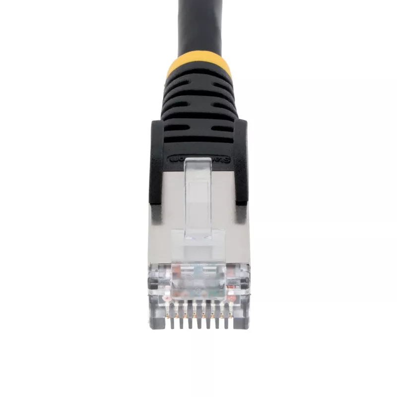 StarTech.com Cavo Ethernet CAT6a da 10 m - nero - Low Smoke Zero Halogen (LSZH) - cavo patch di rete S/FTP 10GbE 500MHz 100W PoE++ RJ-45 senza fermo con scarico della trazione