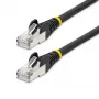 StarTech.com Cavo Ethernet CAT6a da 1,5 m - nero - Low Smoke Zero Halogen (LSZH) - cavo patch di rete S/FTP 10GbE 500MHz 100W PoE++ RJ-45 senza fermo con scarico della trazione