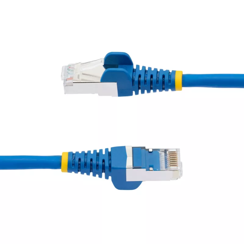 StarTech.com Cavo Ethernet CAT6a da 7 m - blu - Low Smoke Zero Halogen (LSZH) - cavo patch di rete S/FTP 10GbE 500MHz 100W PoE++ RJ-45 senza fermo con scarico della trazione