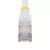 StarTech.com Cavo Ethernet CAT6a da 1,5 m – bianco – Low Smoke Zero Halogen (LSZH) – cavo patch di rete S/FTP 10GbE 500 MHz 100 W PoE++ RJ-45 snagless con scarico della trazione