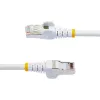 StarTech.com Cavo Ethernet CAT6a da 2 m – bianco – Low Smoke Zero Halogen (LSZH) – cavo patch di rete S/FTP 10GbE 500MHz 100W PoE++ RJ-45 con protezione del fermo e scarico della trazione