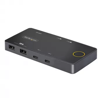 StarTech.com switch KVM USB-C a 2 porte, monitor singolo HDMI 4K 60Hz, porte dual-100W Power Delivery pass-through, bus powered, compatibile USB Type-C/USB4/Thunderbolt 3/4 – Small Form Factor