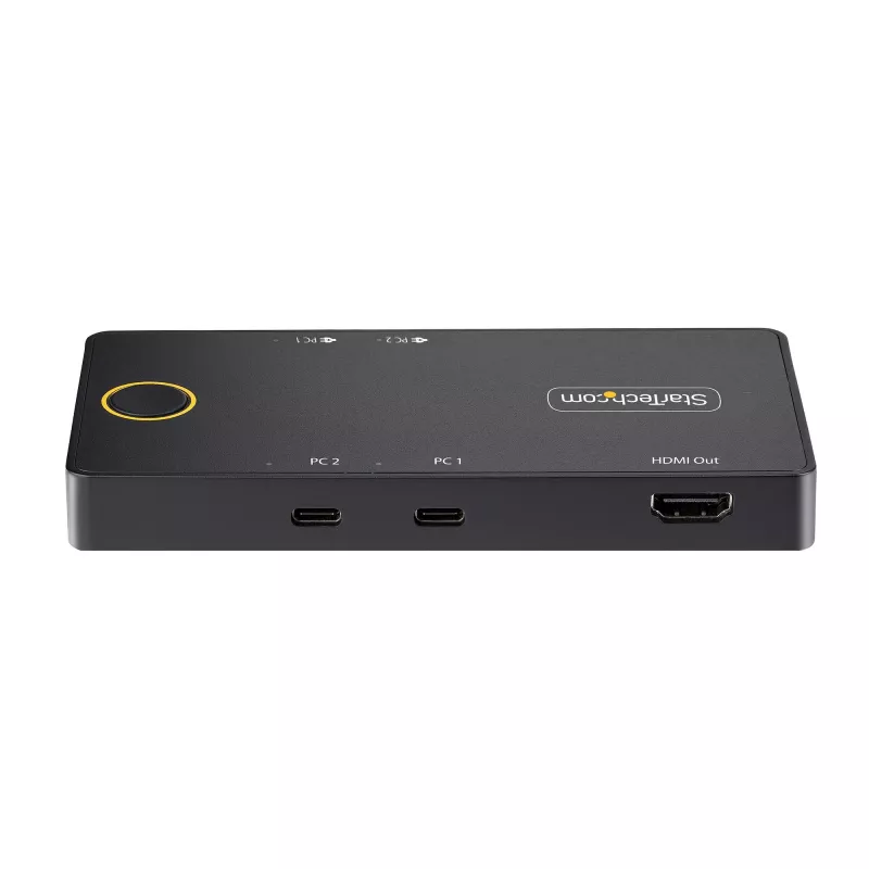 StarTech.com switch KVM USB-C a 2 porte, monitor singolo HDMI 4K 60Hz, porte dual-100W Power Delivery pass-through, bus powered, compatibile USB Type-C/USB4/Thunderbolt 3/4 – Small Form Factor