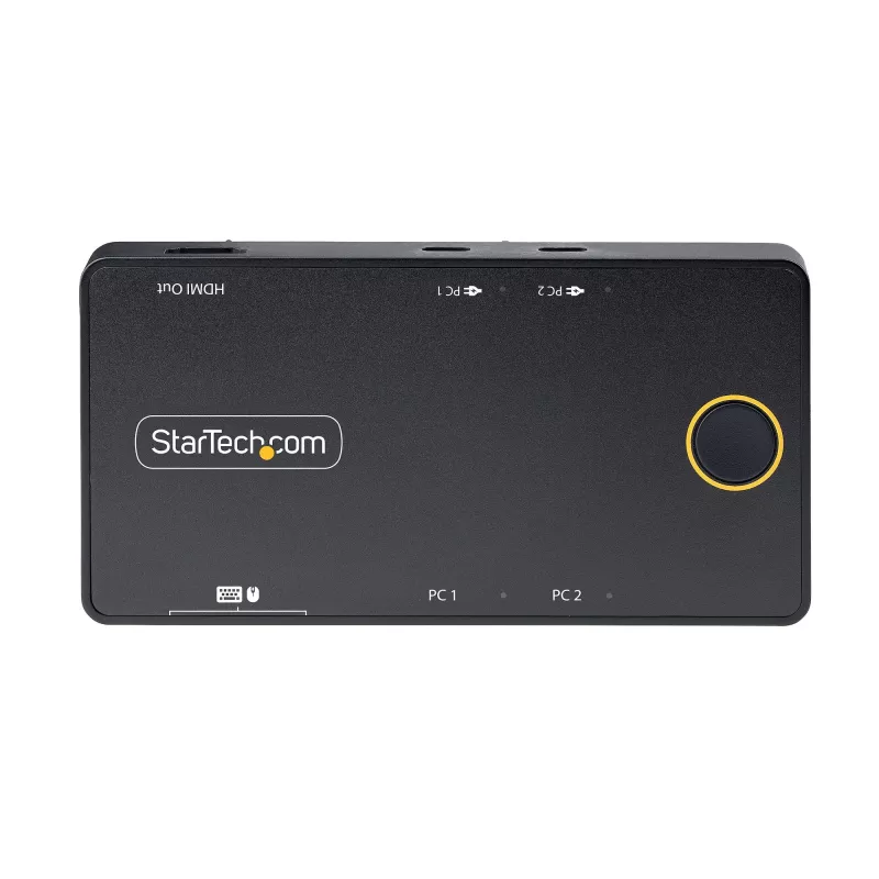 StarTech.com switch KVM USB-C a 2 porte, monitor singolo HDMI 4K 60Hz, porte dual-100W Power Delivery pass-through, bus powered, compatibile USB Type-C/USB4/Thunderbolt 3/4 – Small Form Factor