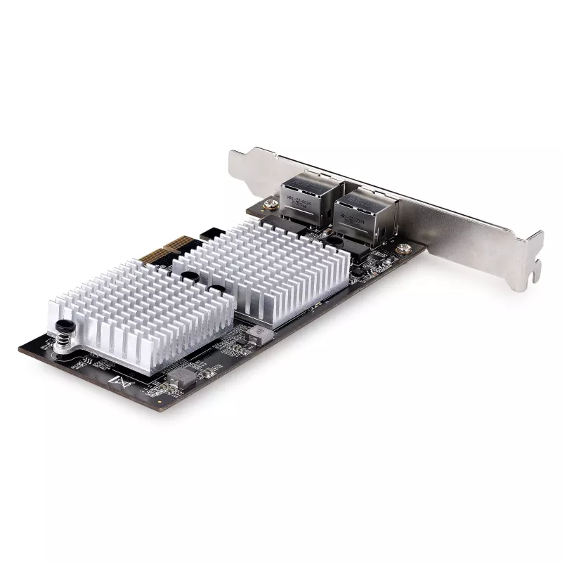 StarTech.com scheda di rete PCIe 10GbE a 2 porte, scheda di rete per PC/server, scheda Ethernet PCIe a sei velocità con supporto Jumbo Frame, scheda NIC/LAN, 10GBASE-T e NBASE-T