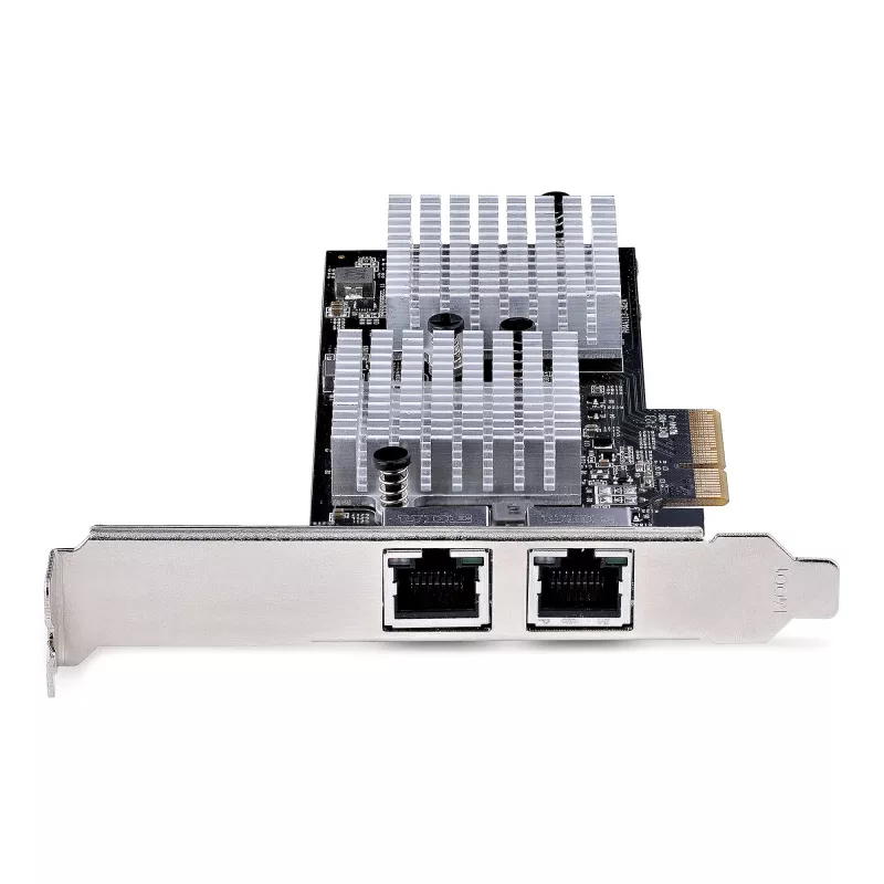 StarTech.com scheda di rete PCIe 10GbE a 2 porte, scheda di rete per PC/server, scheda Ethernet PCIe a sei velocità con supporto Jumbo Frame, scheda NIC/LAN, 10GBASE-T e NBASE-T