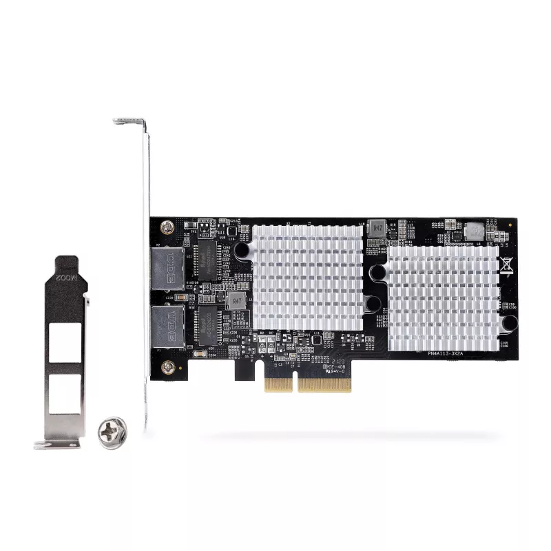 StarTech.com scheda di rete PCIe 10GbE a 2 porte, scheda di rete per PC/server, scheda Ethernet PCIe a sei velocità con supporto Jumbo Frame, scheda NIC/LAN, 10GBASE-T e NBASE-T