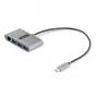 StarTech.com hub USB-C a 3 porte con Ethernet - 3x USB-A - Gigabit Ethernet - USB 3.0 5Gbps - bus powered - cavo host USB Type-C da 1ft/30cm - GbE - hub USB-C a USB-A portatile