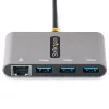StarTech.com hub USB-C a 3 porte con Ethernet - 3x USB-A - Gigabit Ethernet - USB 3.0 5Gbps - bus powered - cavo host USB Type-C da 1ft/30cm - GbE - hub USB-C a USB-A portatile