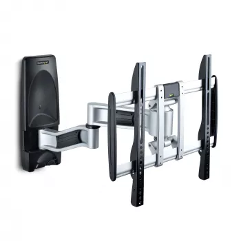 StarTech.com supporto TV da parete articolato, supporto da parete VESA, supporta TV da 26 a 65 pollici/99 lb/piatte/curve, supporto TV da parete piatto estraibile, supporto TV da parete ad angolo regolabile