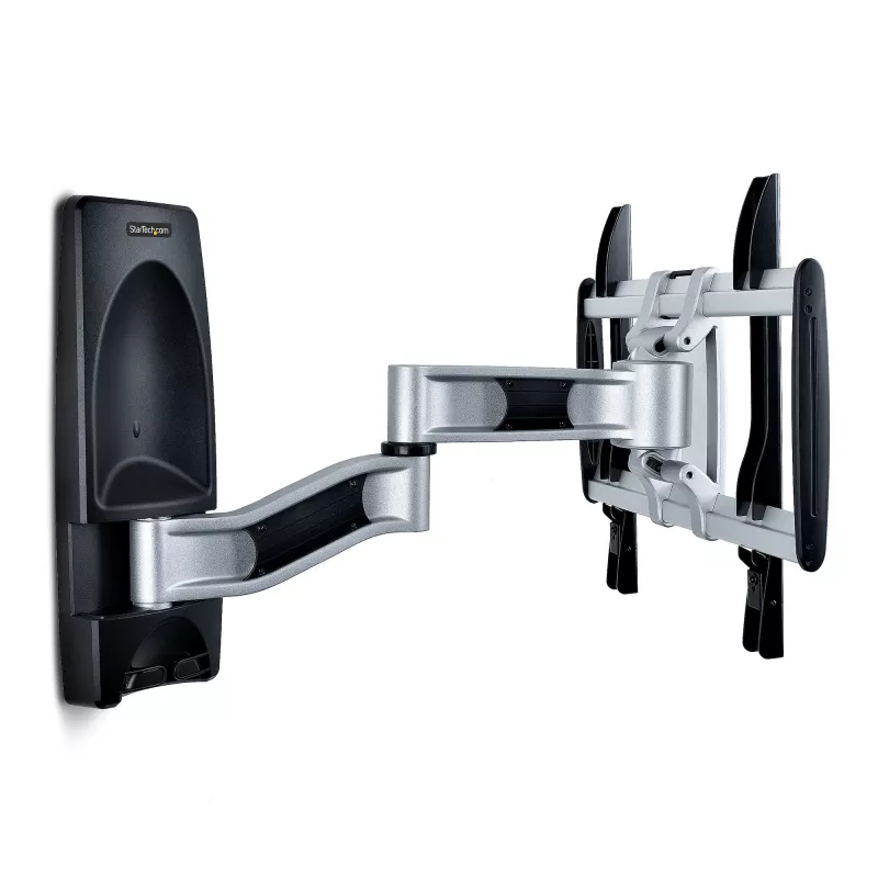 StarTech.com supporto TV da parete articolato, supporto da parete VESA, supporta TV da 26 a 65 pollici/99 lb/piatte/curve, supporto TV da parete piatto estraibile, supporto TV da parete ad angolo regolabile