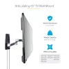 StarTech.com supporto TV da parete articolato, supporto da parete VESA, supporta TV da 26 a 65 pollici/99 lb/piatte/curve, supporto TV da parete piatto estraibile, supporto TV da parete ad angolo regolabile