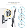 StarTech.com supporto TV da parete articolato, supporto da parete VESA, supporta TV da 26 a 65 pollici/99 lb/piatte/curve, supporto TV da parete piatto estraibile, supporto TV da parete ad angolo regolabile
