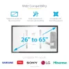 StarTech.com supporto TV da parete articolato, supporto da parete VESA, supporta TV da 26 a 65 pollici/99 lb/piatte/curve, supporto TV da parete piatto estraibile, supporto TV da parete ad angolo regolabile