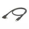 StarTech.com cavo USB-C angolare robusto da 50 cm, USB 3.2 Gen 2 (10 Gbit/s), cavo dati USB-C a C full-featured, 4K 60Hz DP Alt-Mode, 100 W Power Delivery – cavo USB Type-C a 90 gradi